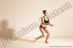 Underwear Martial art Woman White Moving poses Average long colored Dynamic poses Academic